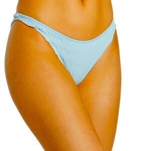 NWT O'NEILL Saltwater Solids Textured Flamenca Cheeky Bottom Blue,  size Medium